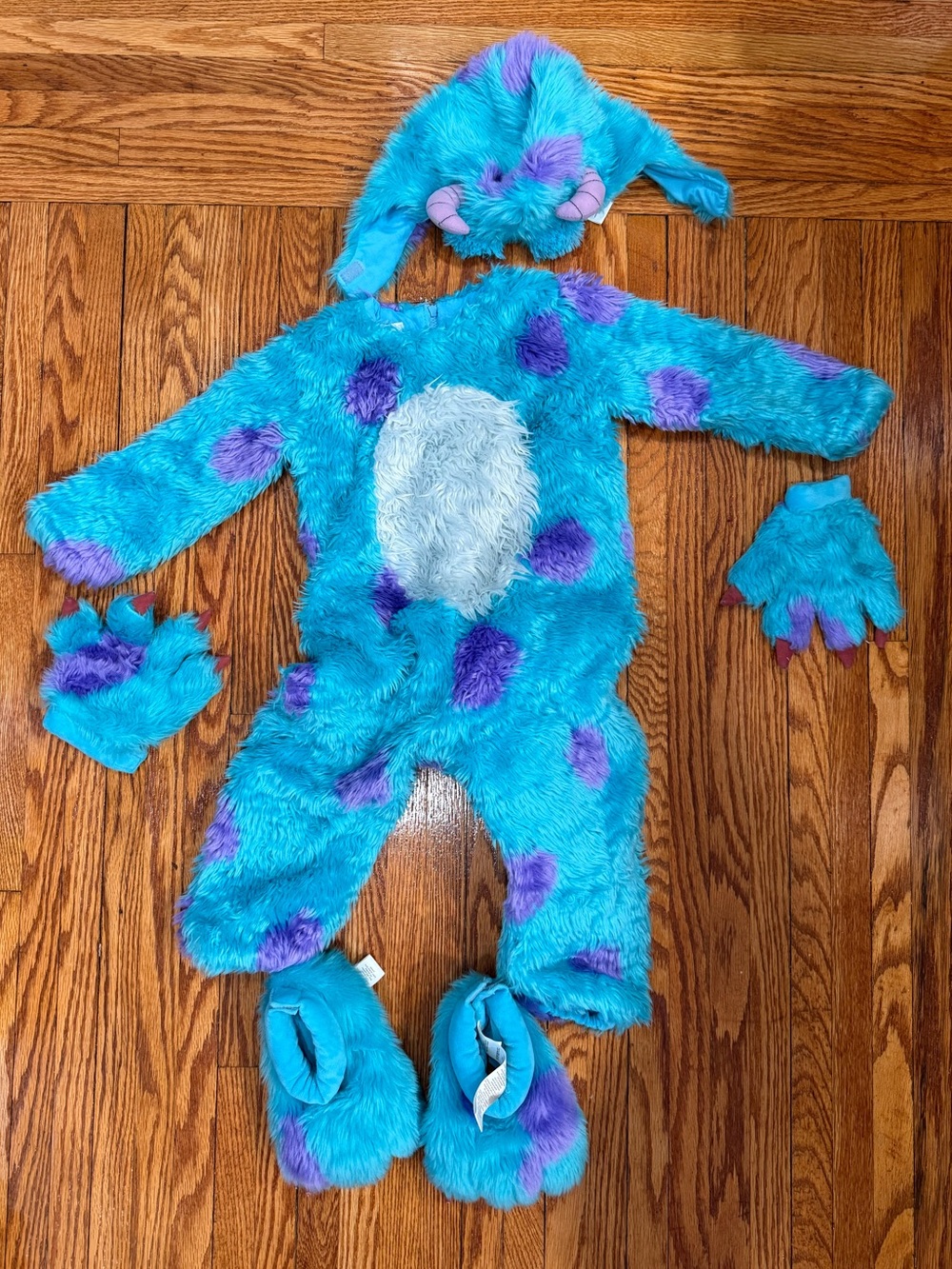 Pottery Barn Sully Monster Inc. Costume - Plush One-Piece with Hat & Slippers